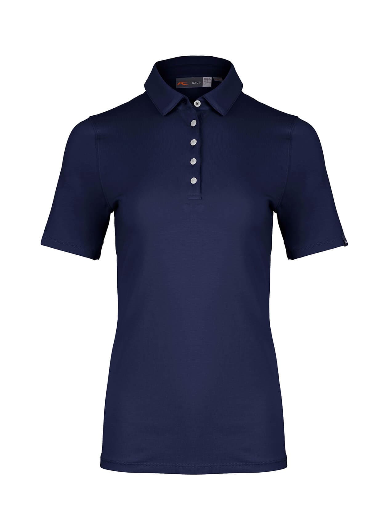 Kjus Women's Hollow Pima Polo Short Sleeve - S26 - Navy LG