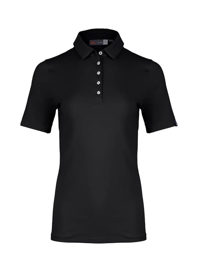 Kjus Women's Hollow Pima Polo Short Sleeve - S26 - Black LG