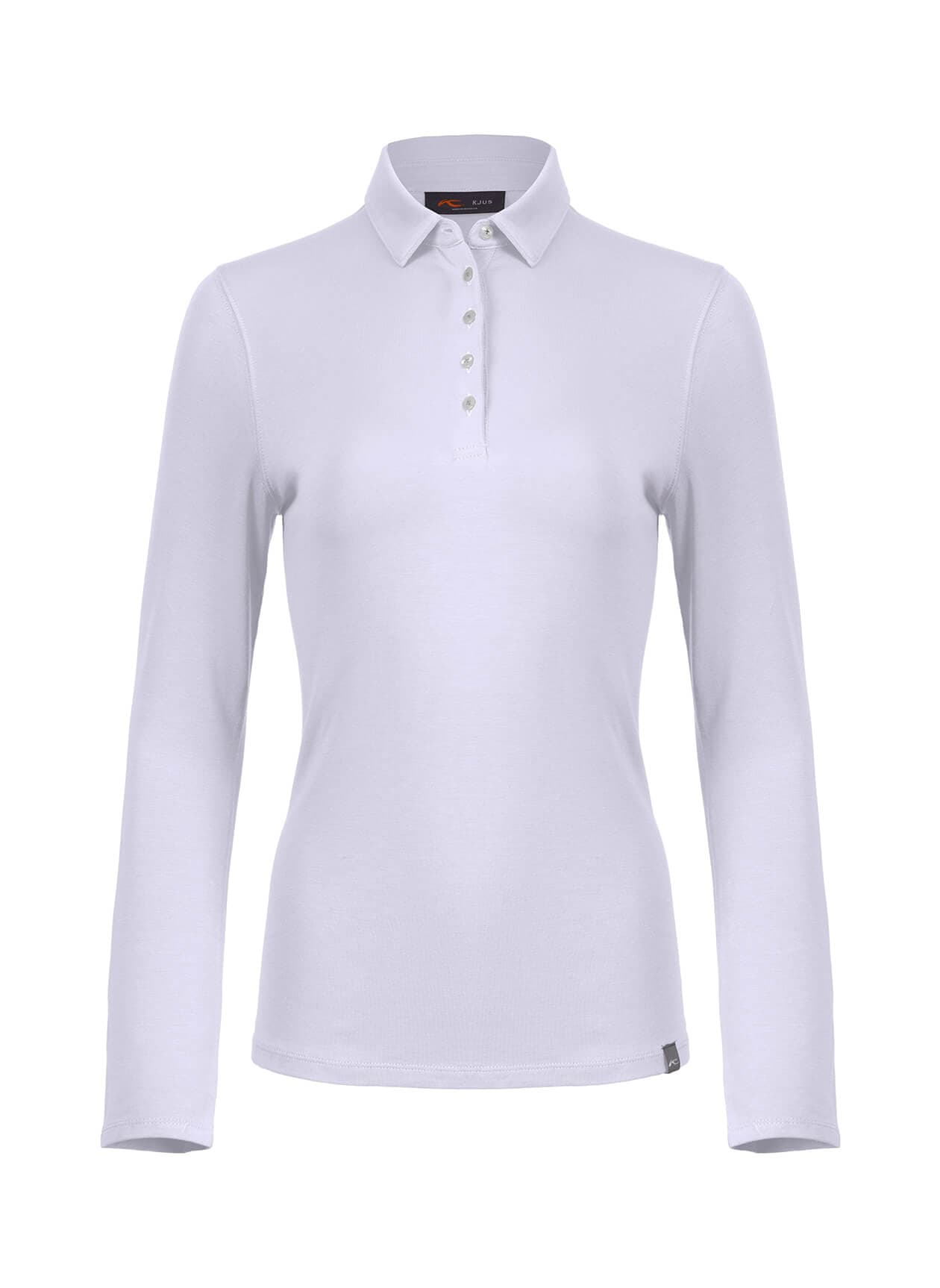 Kjus Women's Hollow Pima Polo Long Sleeve - S26 - White LG