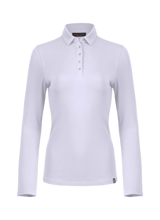 Kjus Women's Hollow Pima Polo Long Sleeve - S26 - White LG