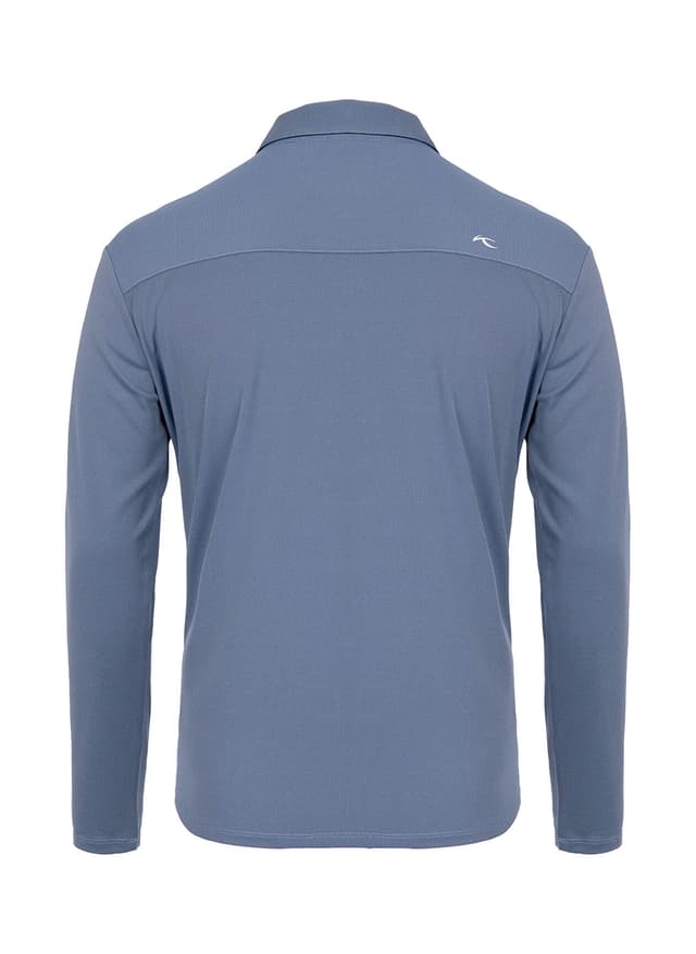 Kjus Men's Fairway Long Sleeve Polo - Blue 3XL