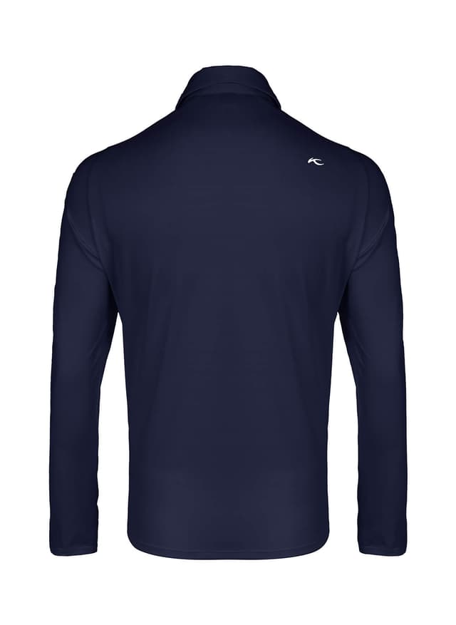 Kjus Men's Pines Long Sleeve Polo - Blue 3XL