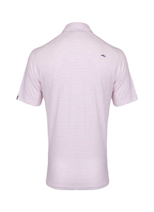 Kjus Men's Hollow Pima Stripe Polo Short Sleeve - S26 - White / Whisper 3XL