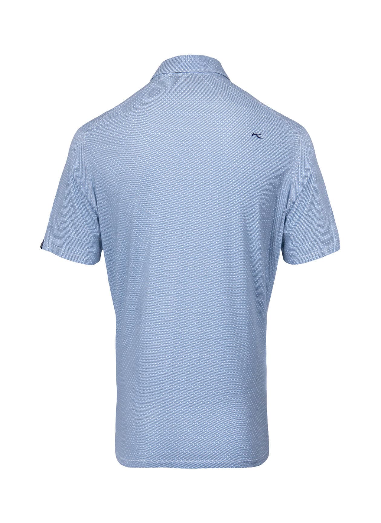 Kjus Men's Hollow Pima Print Polo Short Sleeve - S26 - Maritime / White (K0122705) 3XL