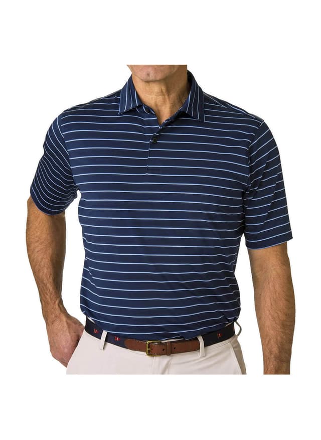 Fairway & Greene Men's Faxon Stripe Polo - Marine (MARI) LG