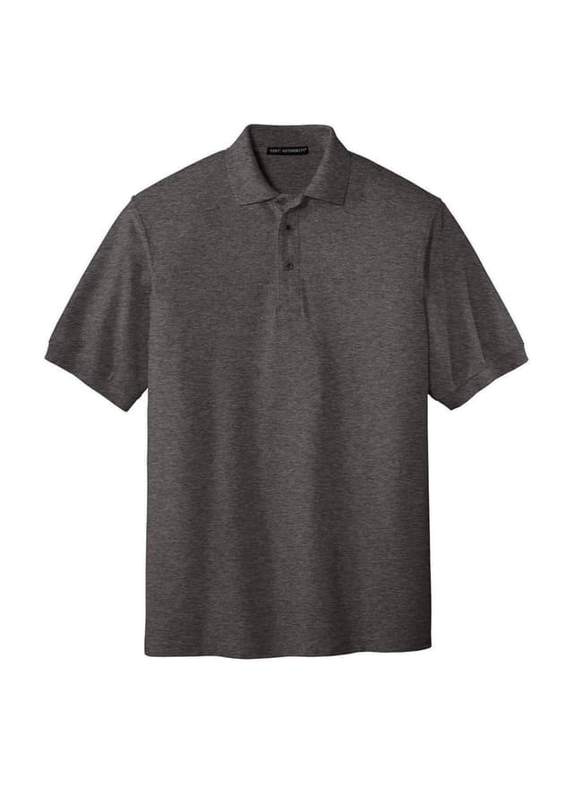 Port Authority Men's Silk Touch Polo - Charcoal Heather Grey 3XL