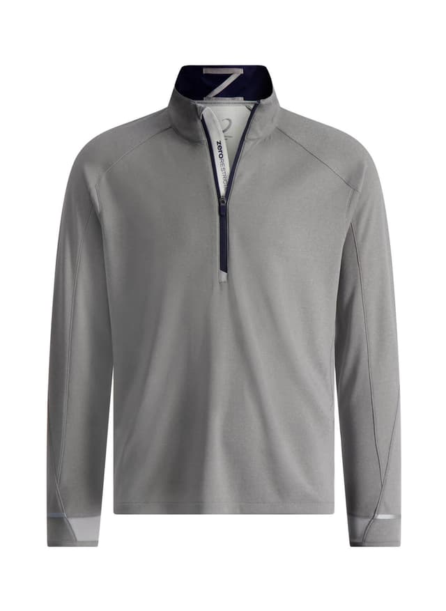 Zero Restriction Men's Z425 Quarter-Zip - Grey Heather / Navy 3XL