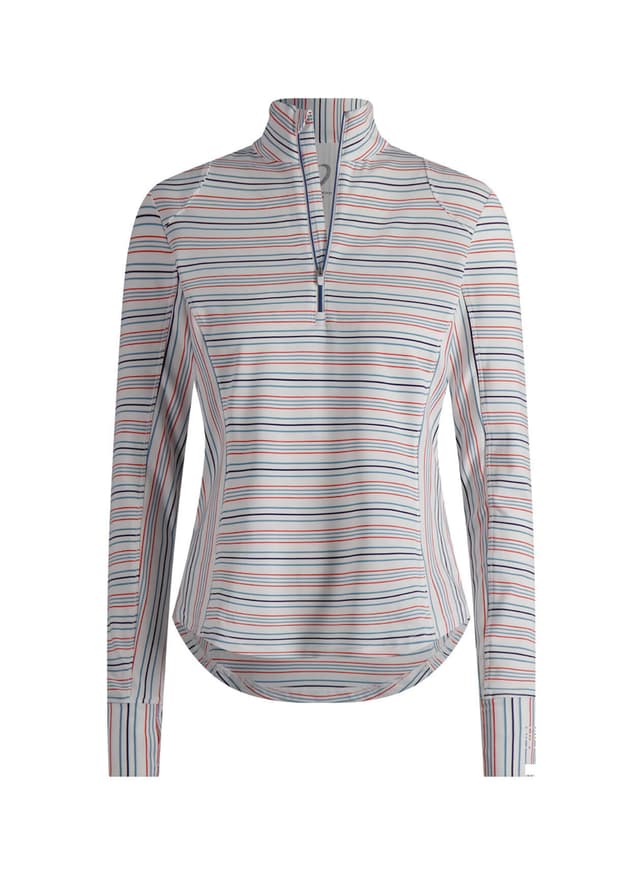 Zero Restriction Women's Renae Quarter-Zip Mock Neck - White / Cloud LG