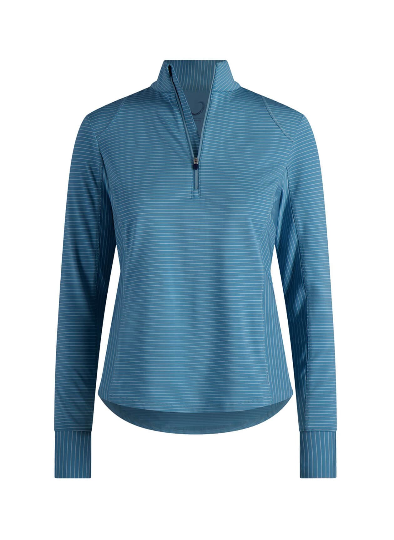 Zero Restriction Women's Renae Quarter-Zip Mock Neck - Laguna / White LG