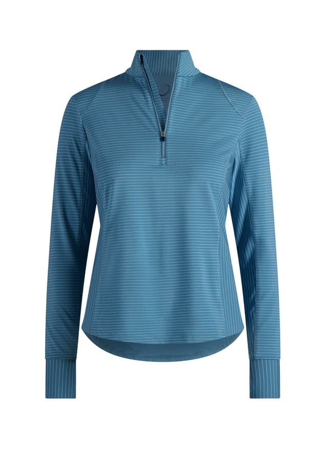 Zero Restriction Women's Renae Quarter-Zip Mock Neck - Laguna / White LG