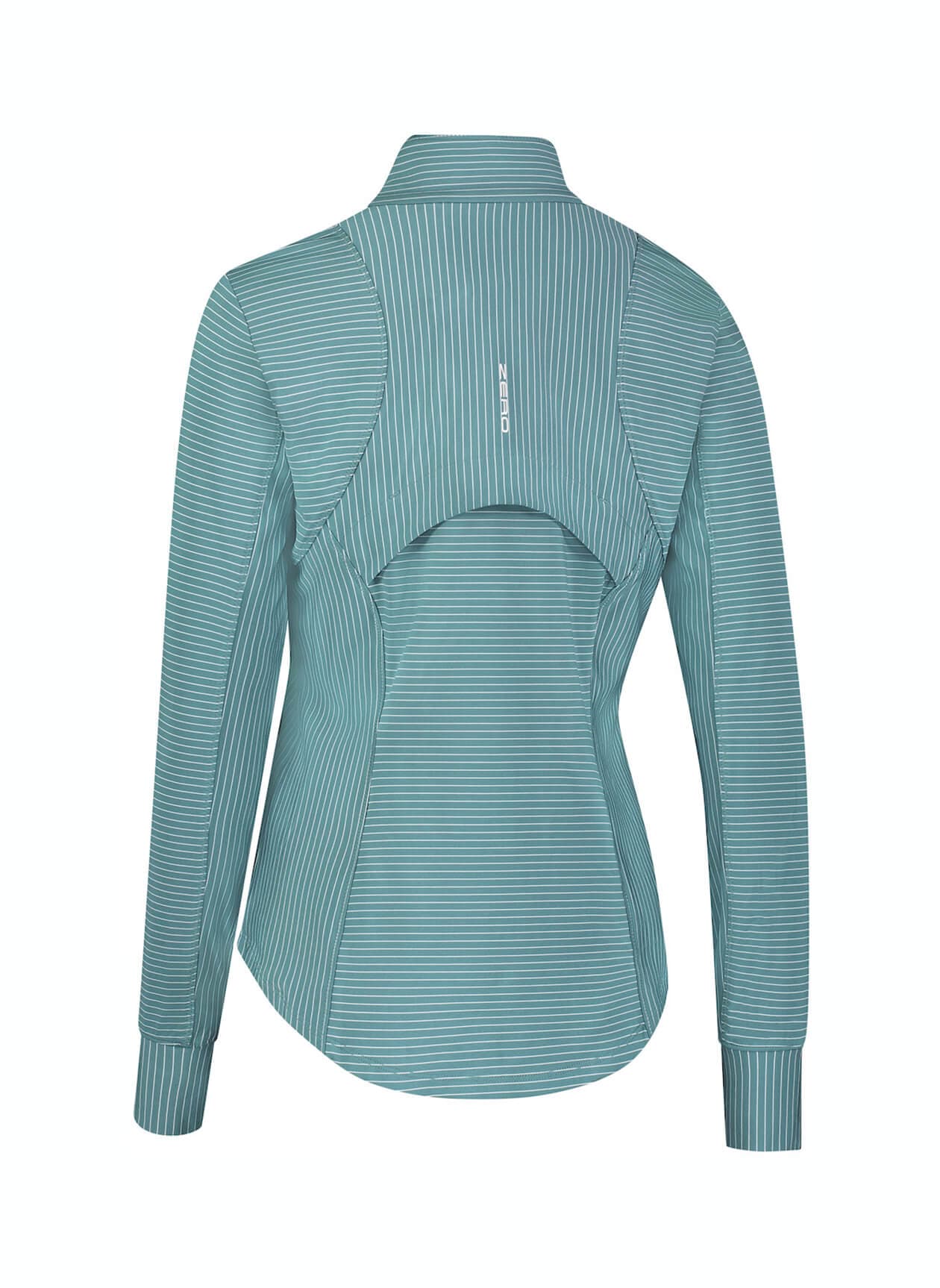 Zero Restriction Women's Renae Quarter-Zip Mock Neck - Blue Smoke (4119) LG