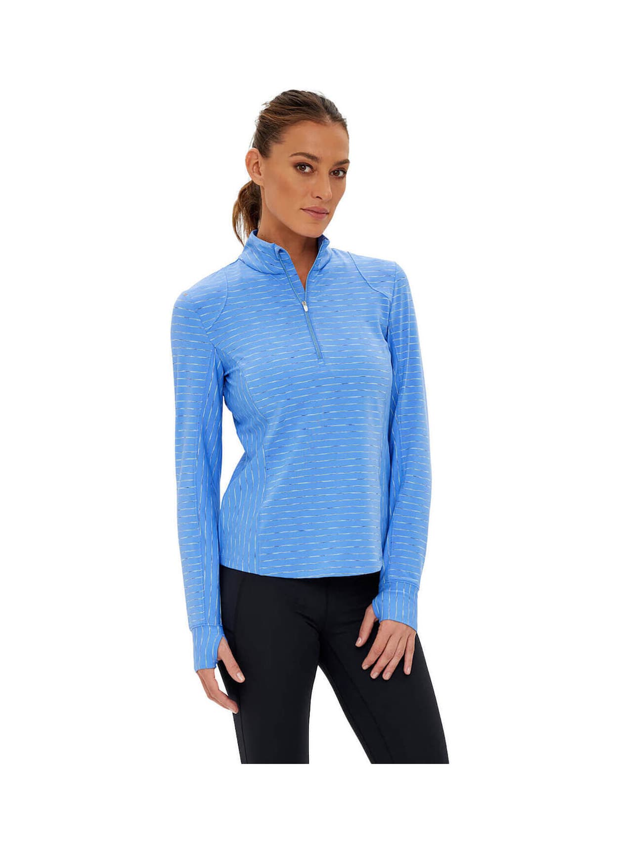 Zero Restriction Women's Renae Quarter-Zip Mock Neck - Mariner LG
