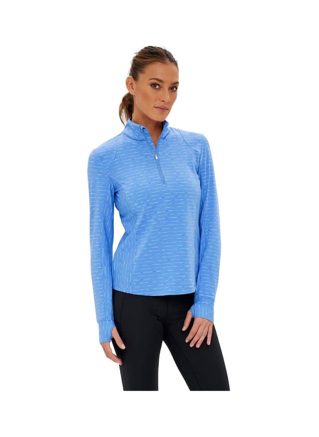 Zero Restriction Women's Renae Quarter-Zip Mock Neck - Mariner LG