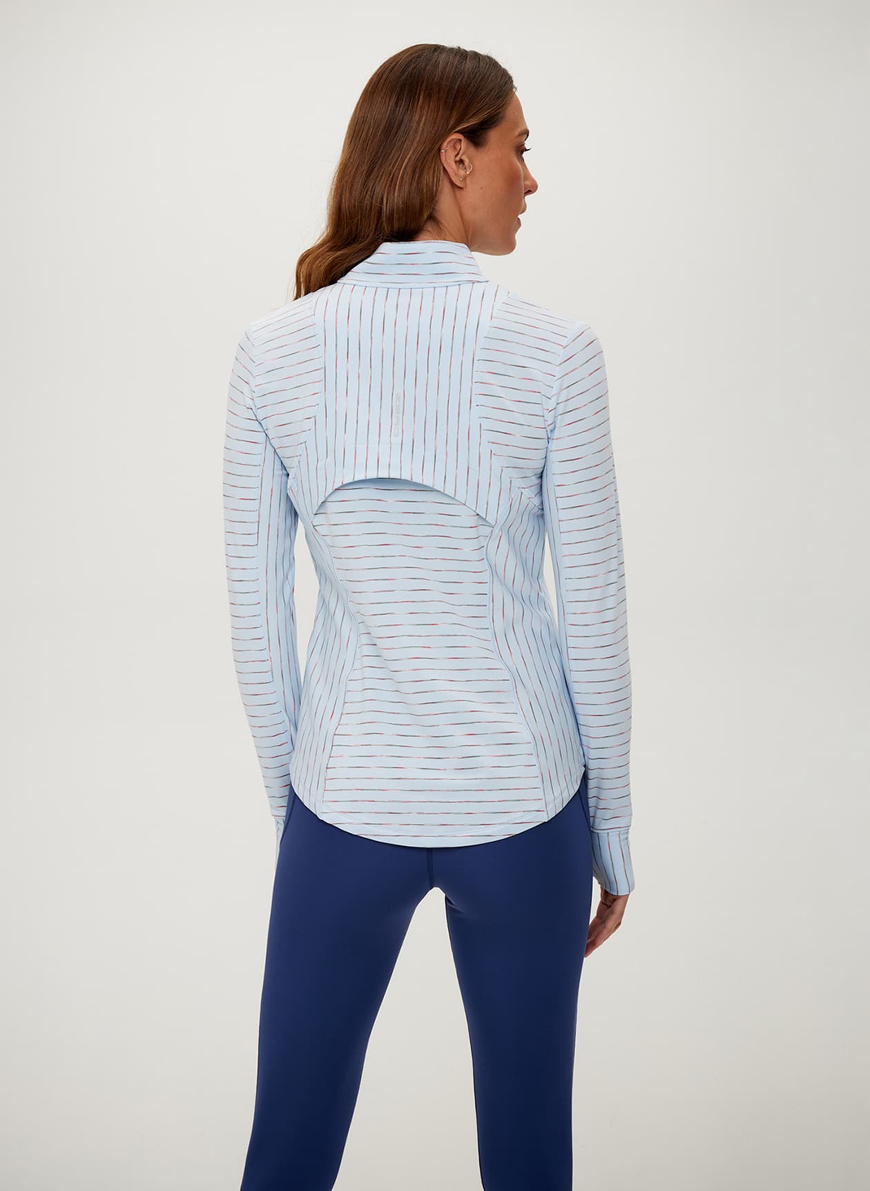 Zero Restriction Women's Renae Quarter-Zip Mock Neck - Cloud / Chili LG