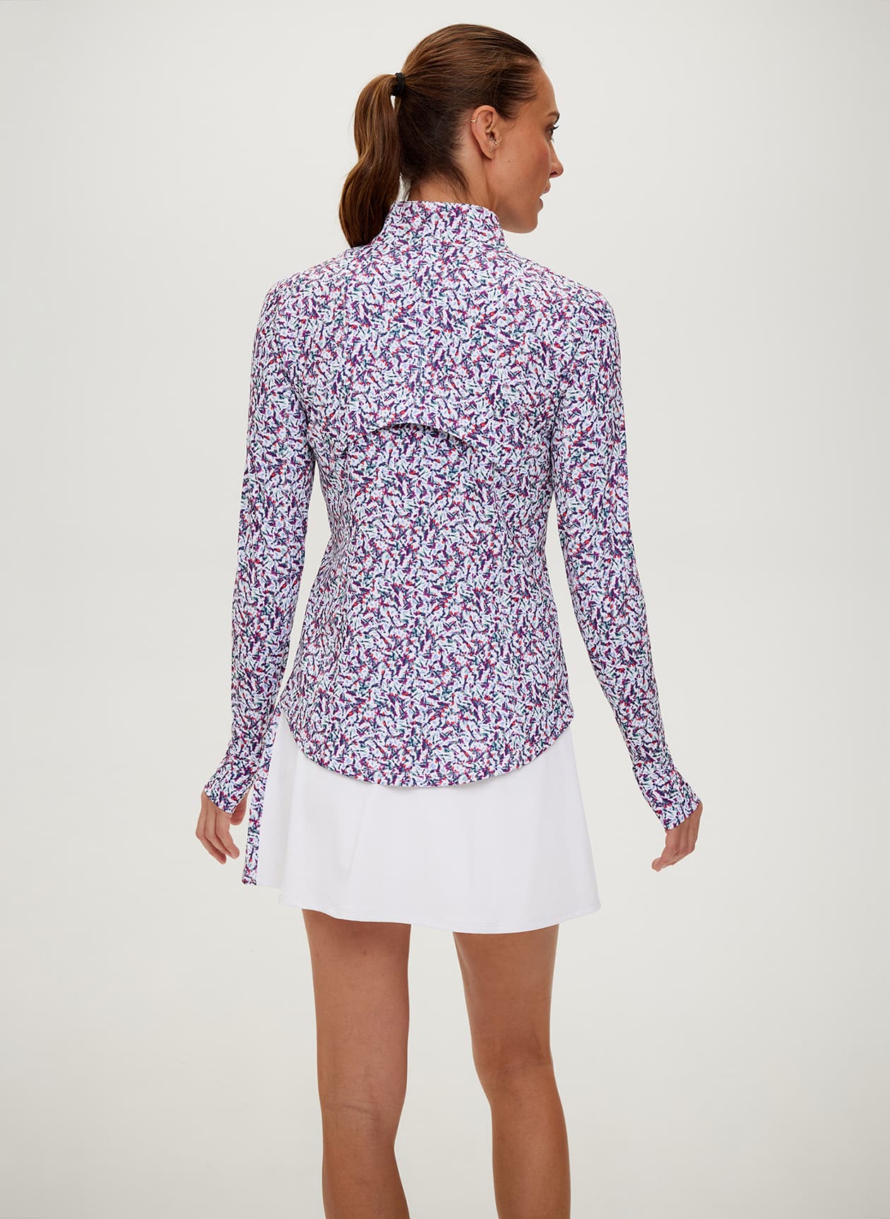 Zero Restriction Women's Renae Quarter-Zip Mock Neck - Mardi Gras LG