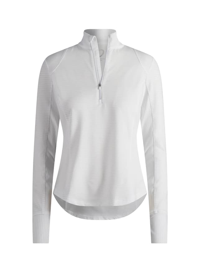 Zero Restriction Women's Renae Quarter-Zip Mock Neck - Lunar Stripe LG