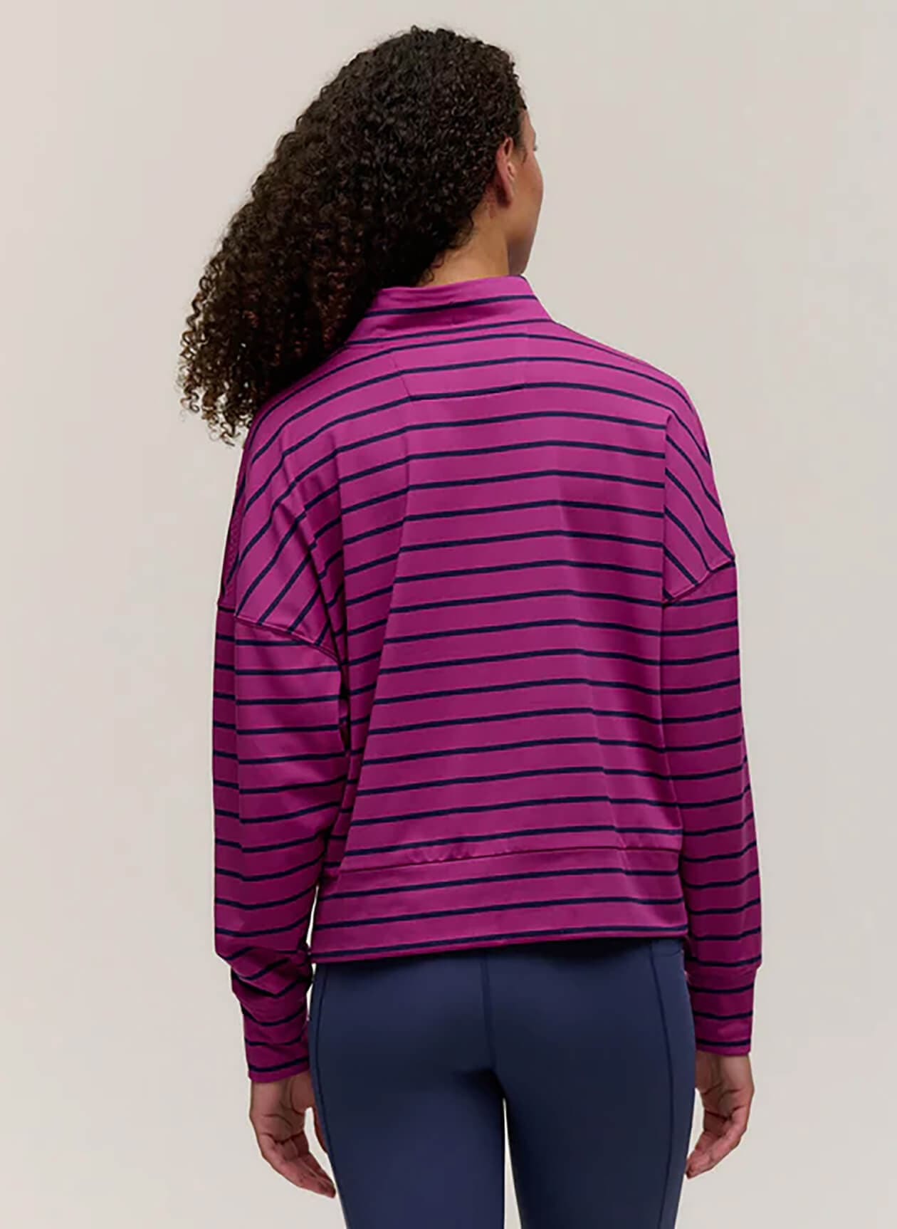 Zero Restriction Women's Evie Mock Pullover - Pink LG