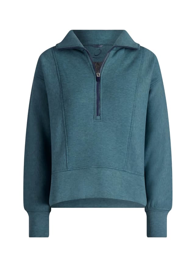 Zero Restriction Women's Regan Zip Mock-Neck Sweatshirt - Green LG