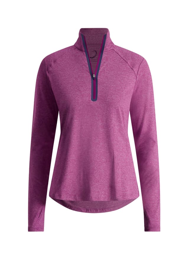 Zero Restriction Women's Lea Quarter-Zip - Pink LG