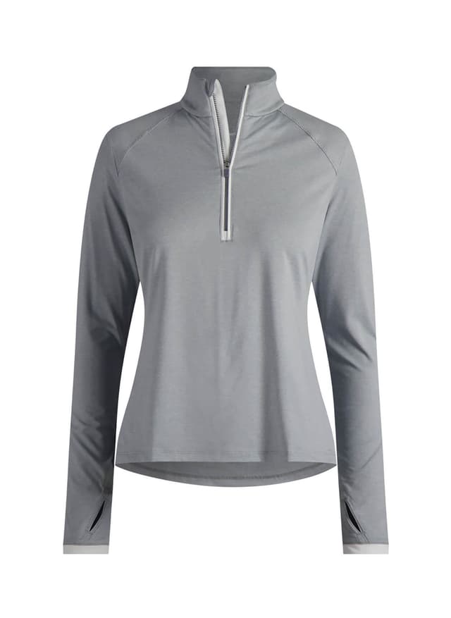 Zero Restriction Women's Mel Zip Mock Quarter-Zip - Light Grey LG