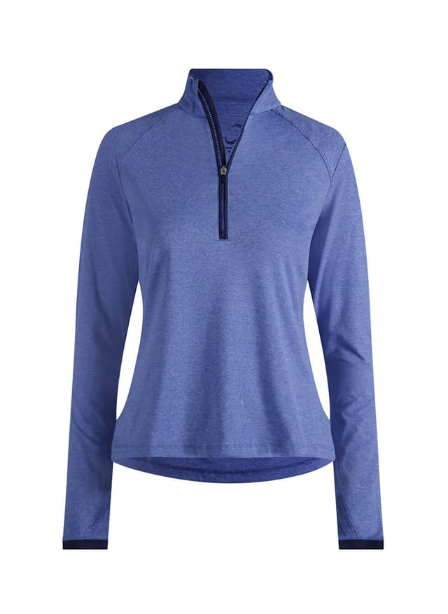 Zero Restriction Women's Mel Zip Mock Quarter-Zip - Blue LG