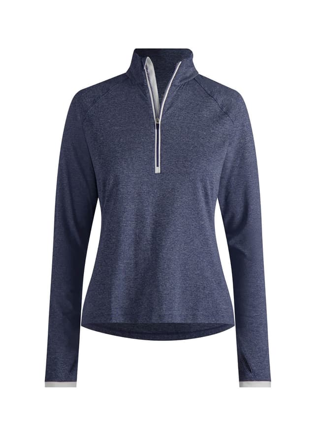 Zero Restriction Women's Mel Zip Mock Quarter-Zip - Navy LG