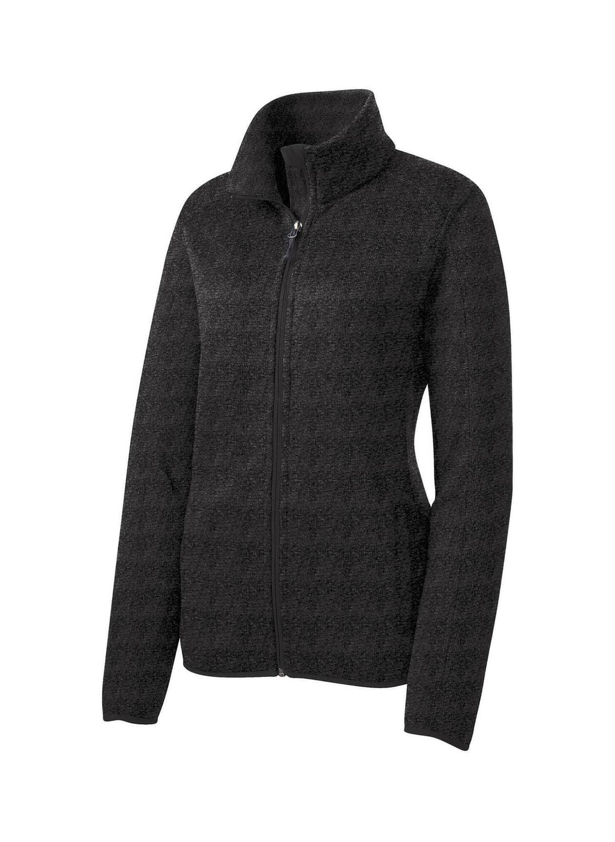 Port Authority Women's Sweater Fleece Jacket - Black 3XL