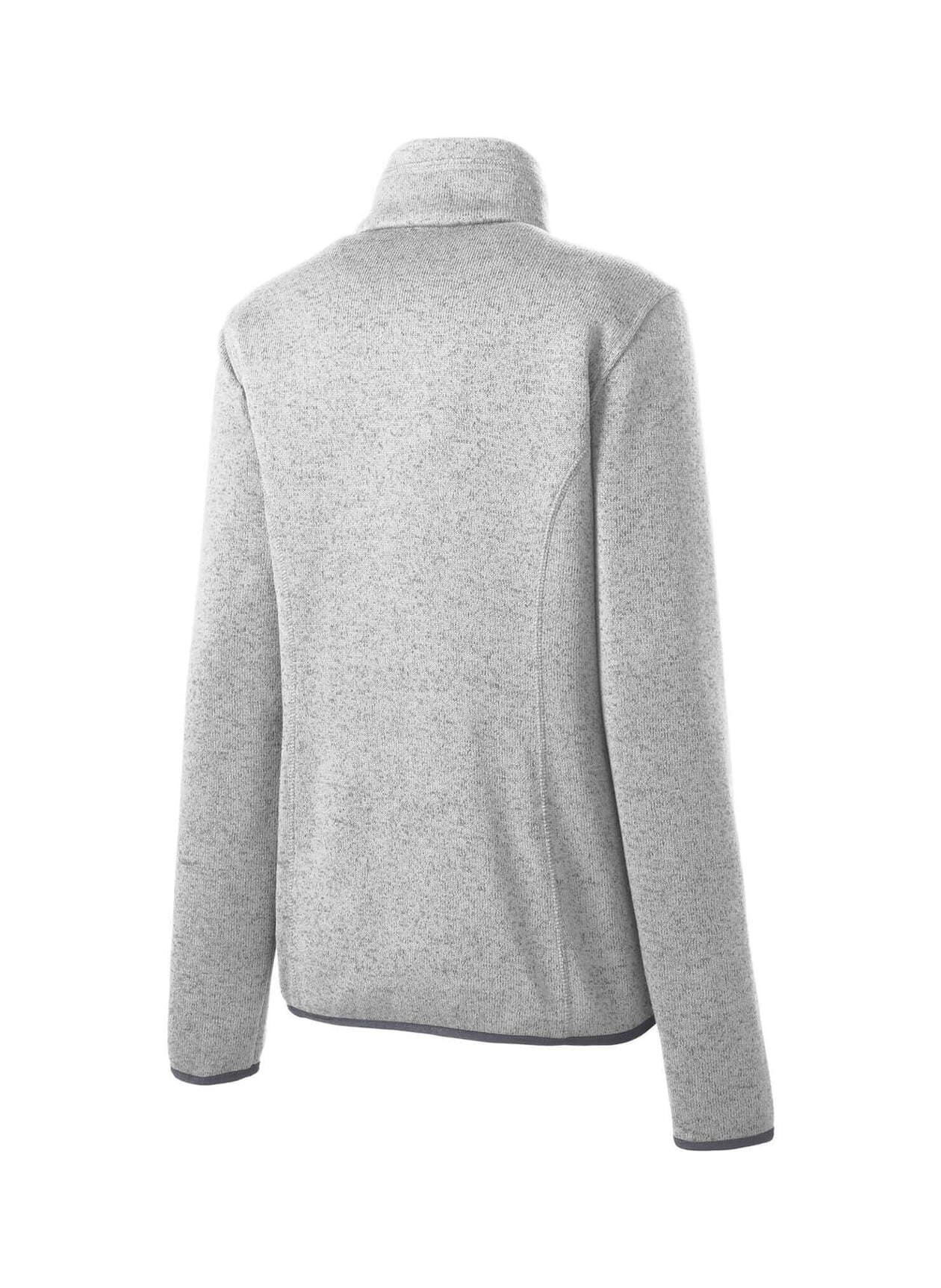 Port Authority Women's Sweater Fleece Jacket - Light Grey 3XL