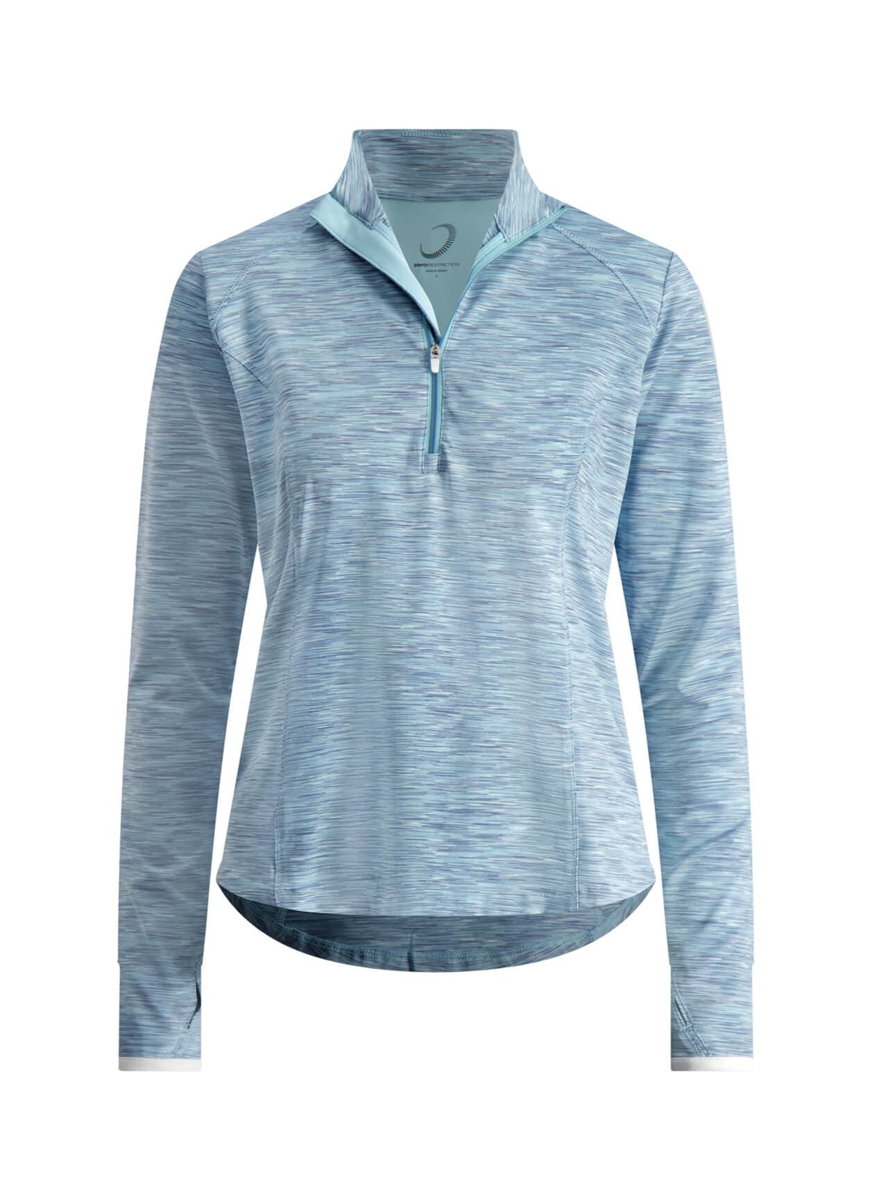 Zero Restriction Women's Shae Mock Neck Quarter-Zip - Fresh Water LG