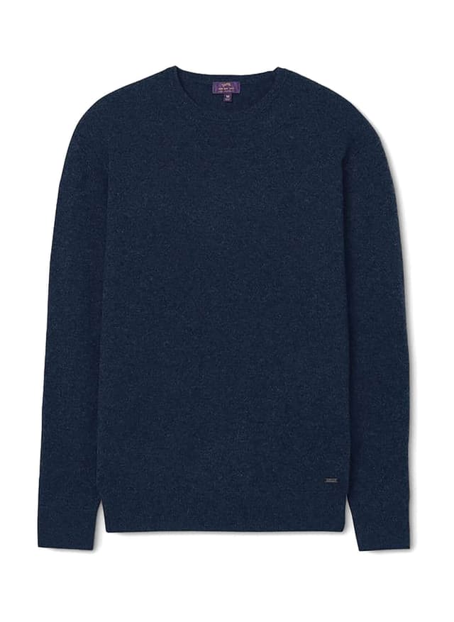 Sun Day Red Men's 3D Tour Cashmere Crew - Navy LG