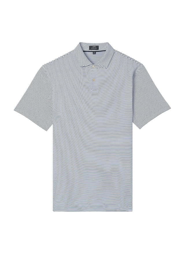 Sun Day Red Men's Refined Cypress Stripe Polo - White LG