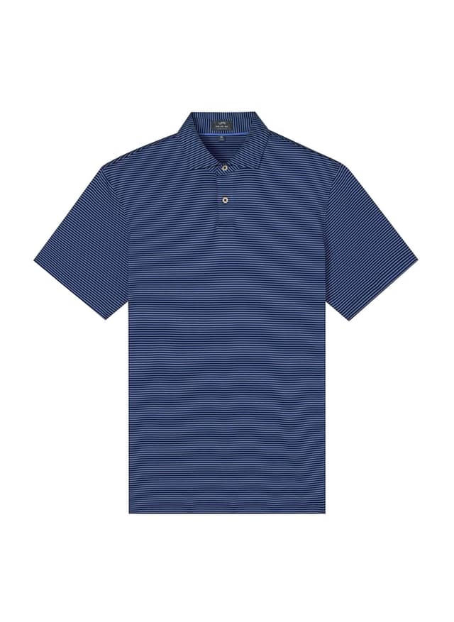 Sun Day Red Men's Refined Cypress Stripe Polo - Navy LG