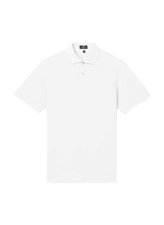 Sun Day Red Men's Refined Palisades Pique Polo - White LG