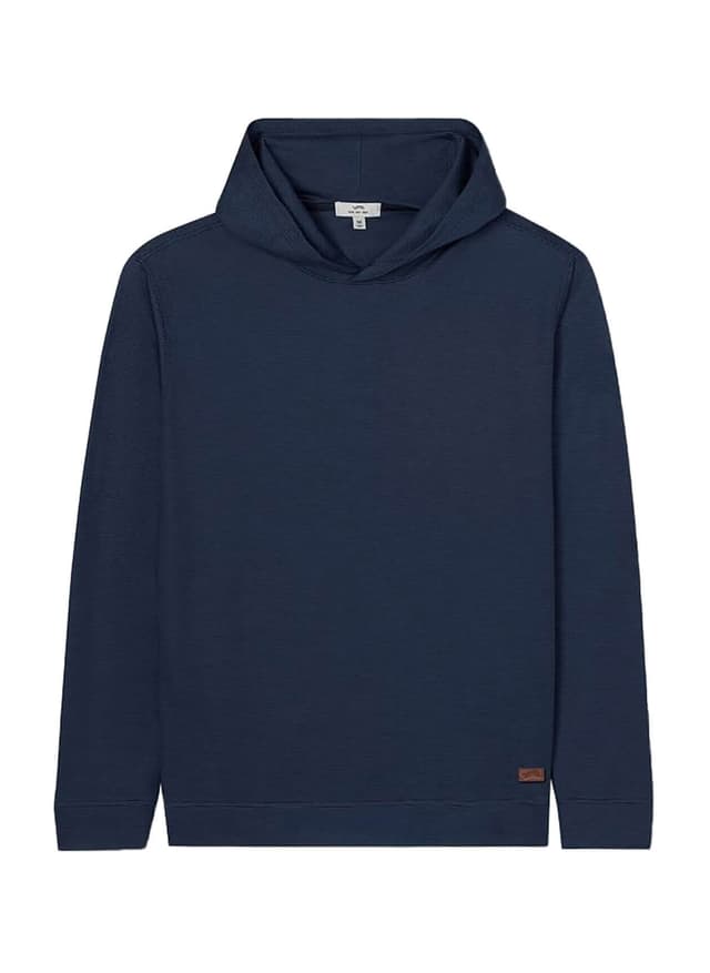 Sun Day Red Men's Pioneer Pima Stripe Hoodie - Navy LG