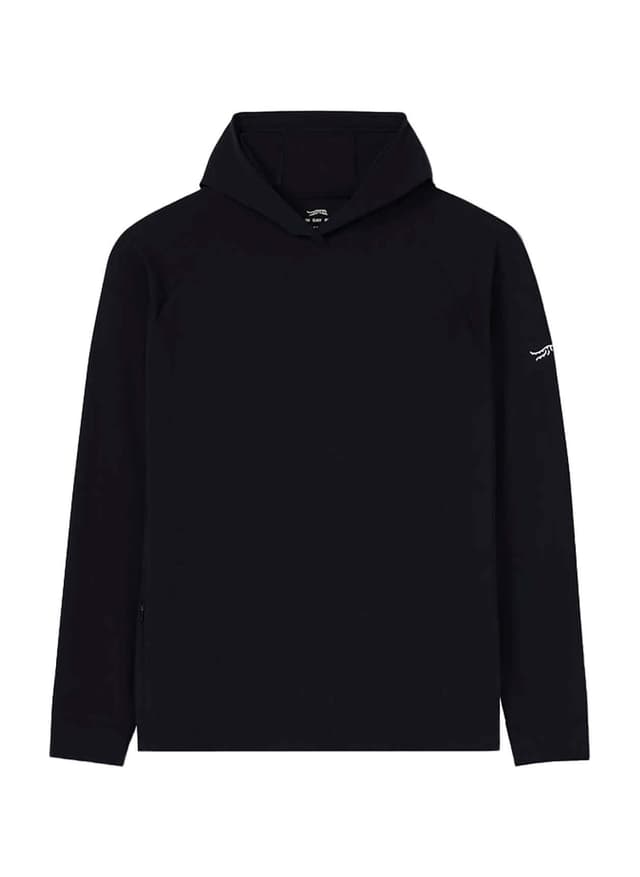 Sun Day Red Men's Training Corded Hoodie - Black LG