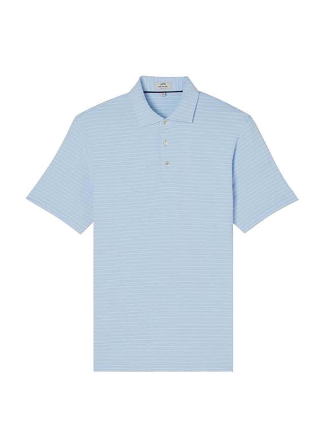 Sun Day Red Men's Stripe II Polo - Cyan LG