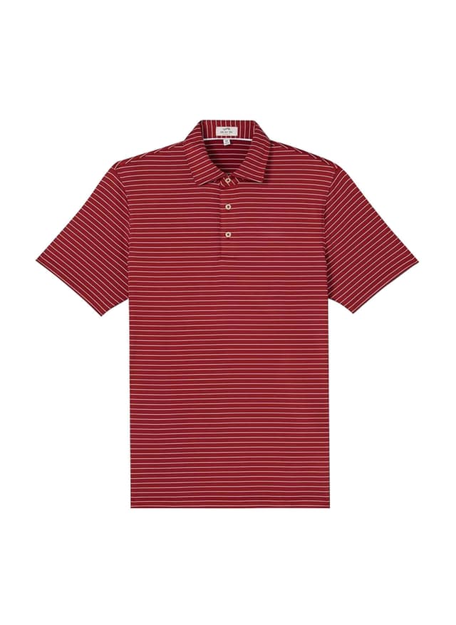 Sun Day Red Men's Stripe II Polo - Red LG