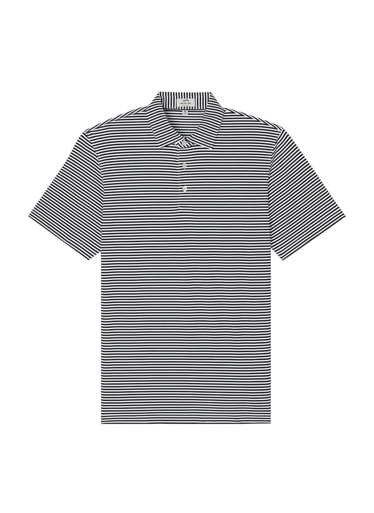 Sun Day Red Men's Pioneer Pique Stripe II Polo - White LG