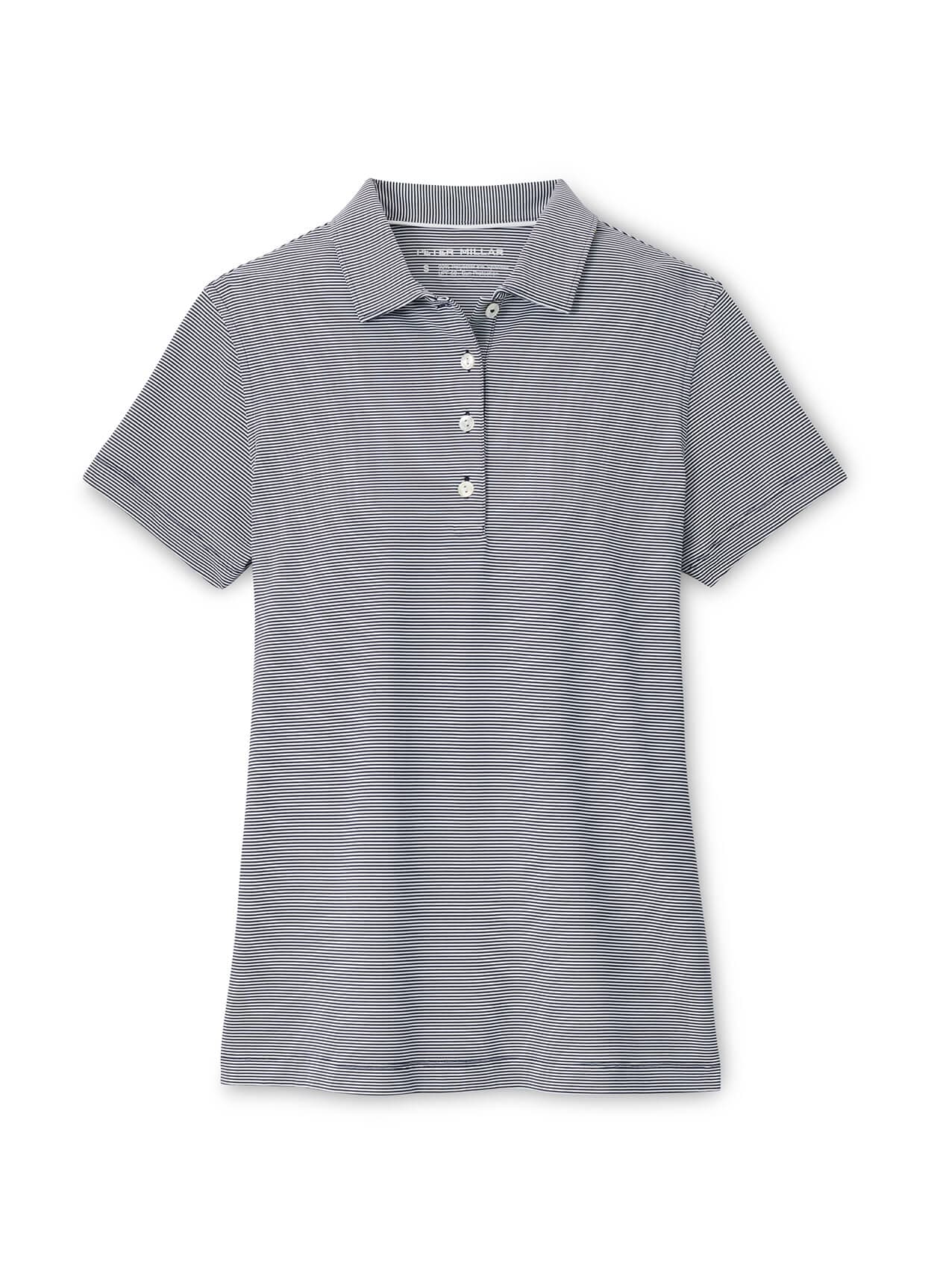 Peter Millar Women's Jubilee Short-Sleeve Button Polo (Essential) - Navy LG