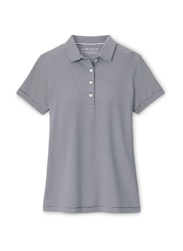 Peter Millar Women's Jubilee Short-Sleeve Button Polo (Essential) - Navy LG