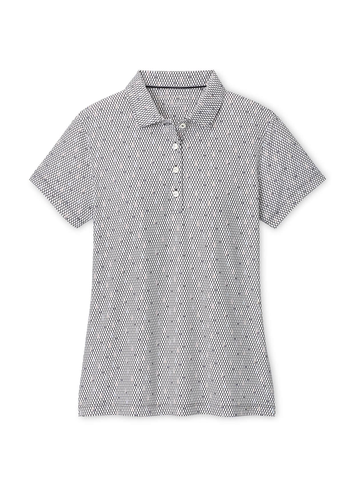 Peter Millar Women's Courtside Charm Jersey Polo - Black LG