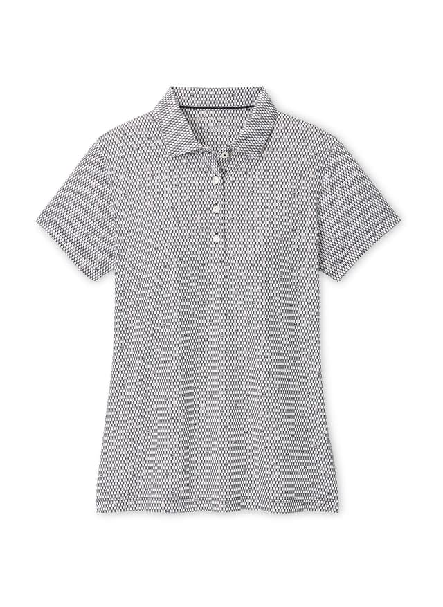 Peter Millar Women's Courtside Charm Jersey Polo - Black LG