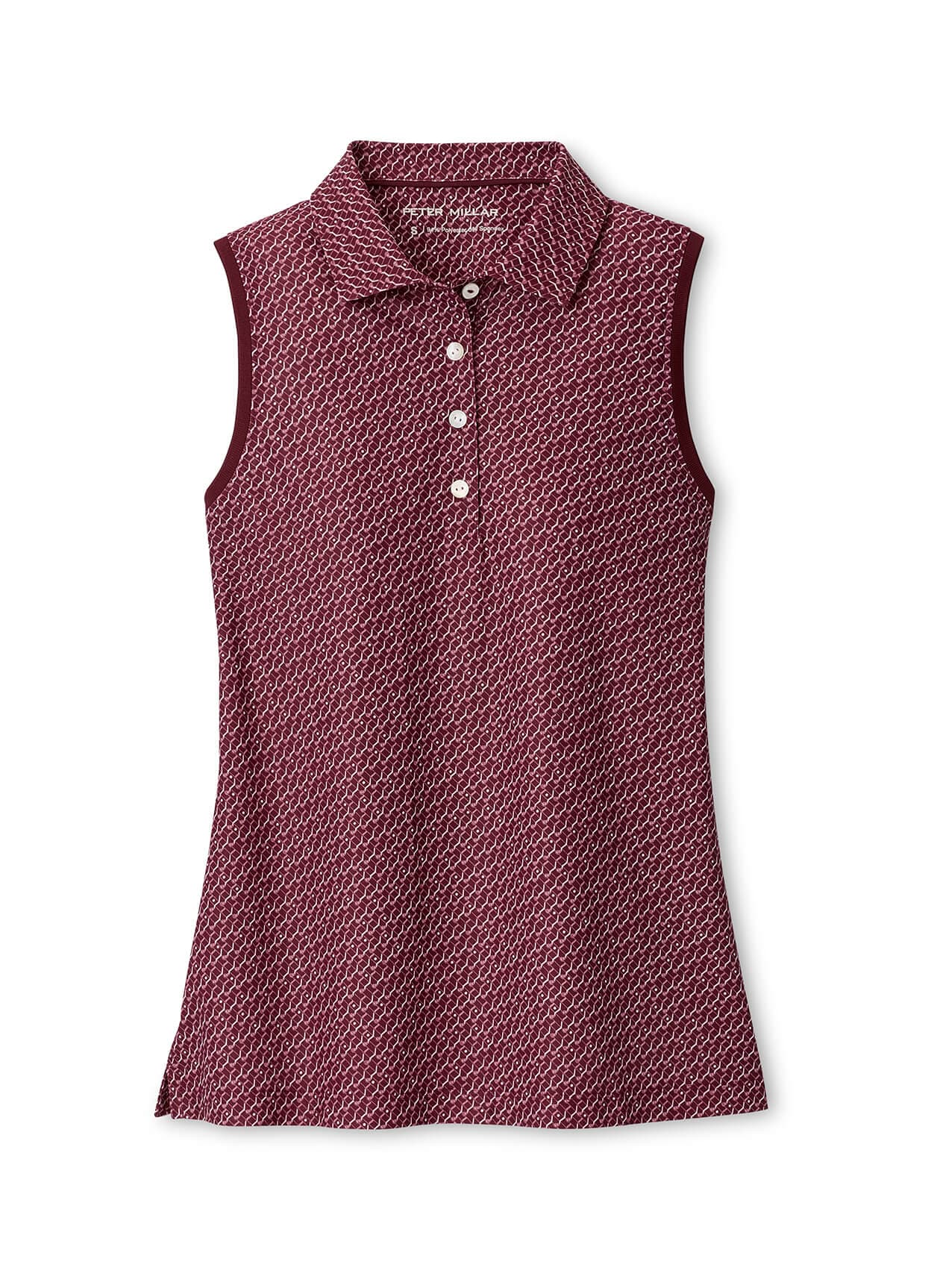 Peter Millar Women's House Of Clubs Banded Sport Mesh Sleeveless Button Polo