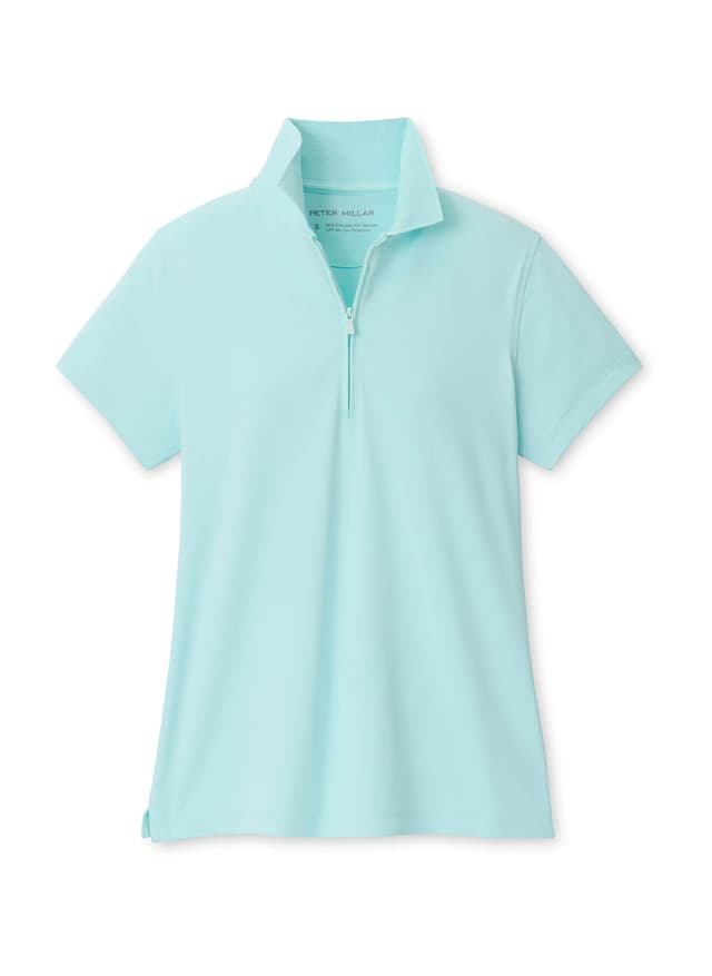 Peter Millar Women's Keswick Zip Neck Polo - Ocean Air LG