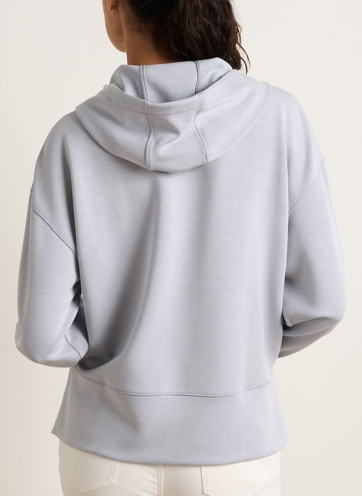 Peter Millar Women's Flora Knit Melange Hoodie F26 - Light Grey LG