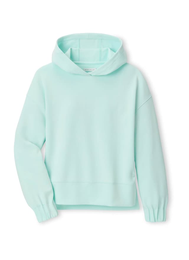 Peter Millar Women's Flora Knit Melange Hoodie F26 - Cyan LG