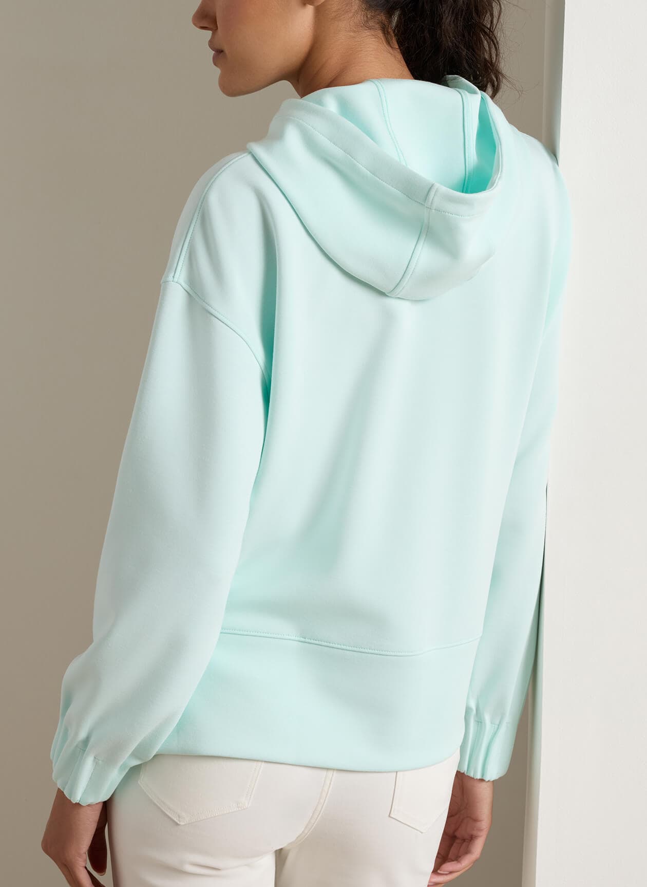 Peter Millar Women's Flora Knit Melange Hoodie F26 - Cyan LG