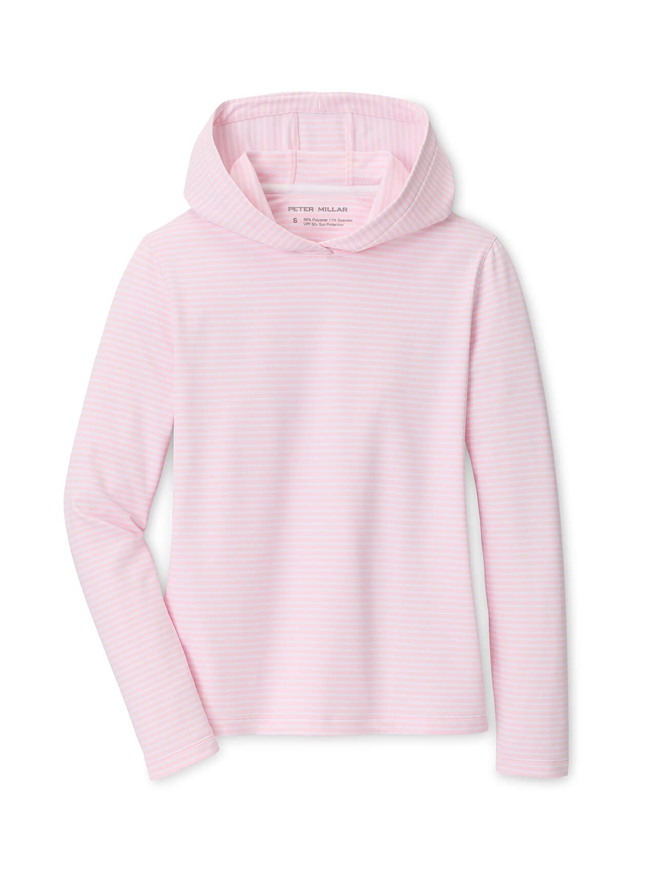 Peter Millar Women's Pine Harbour Stripe Performance Hoodie - Pink LG