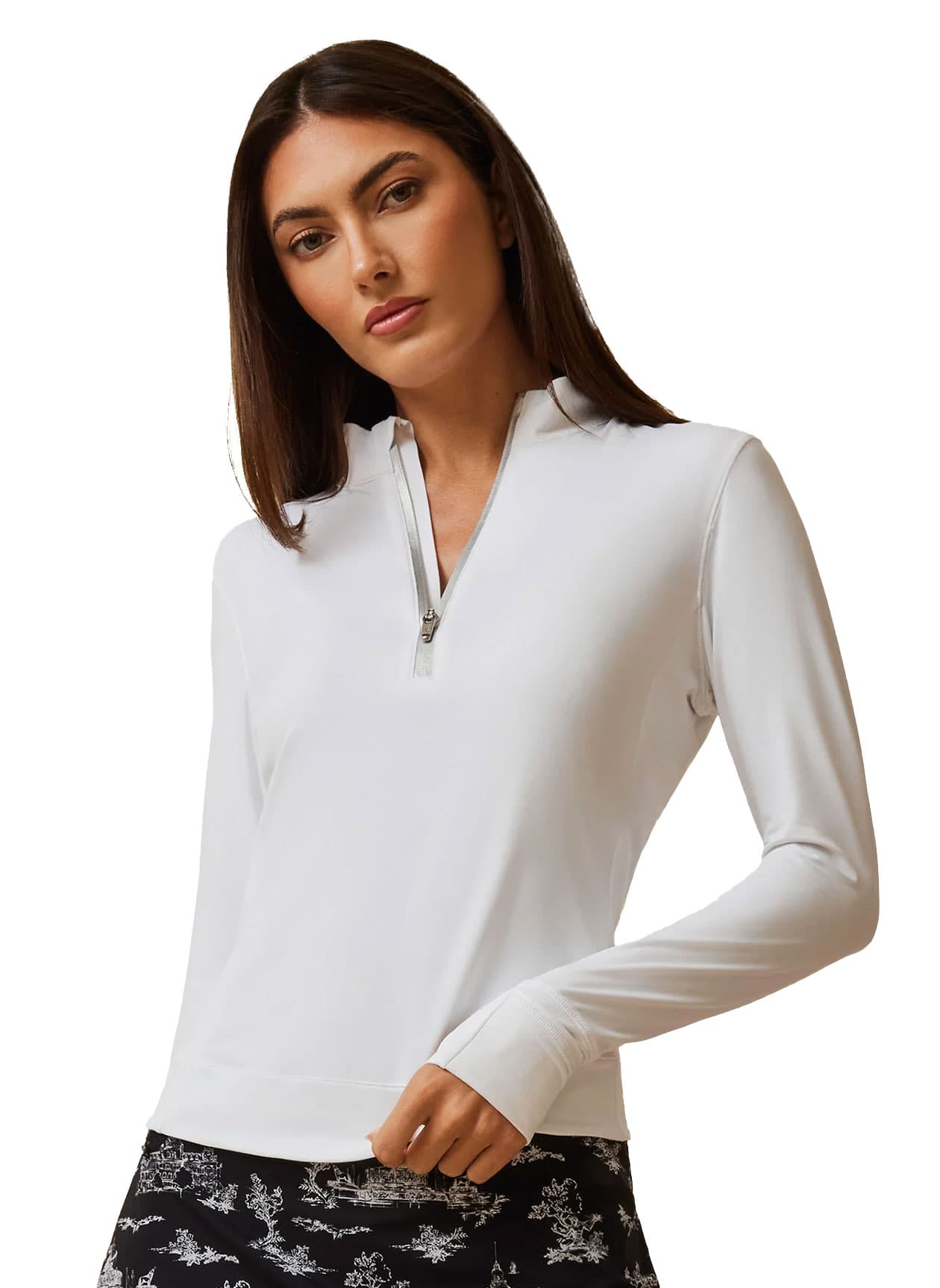 Greyson Women's Halley II Quarter-Zip - White LG