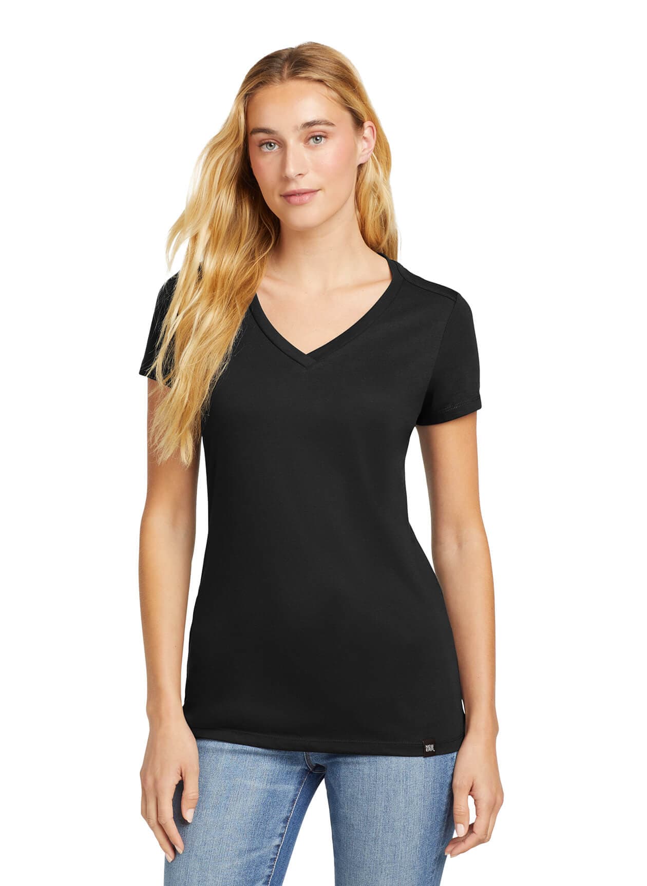 New Era Women's Heritage Blend V-Neck T-Shirt - Black 3XL